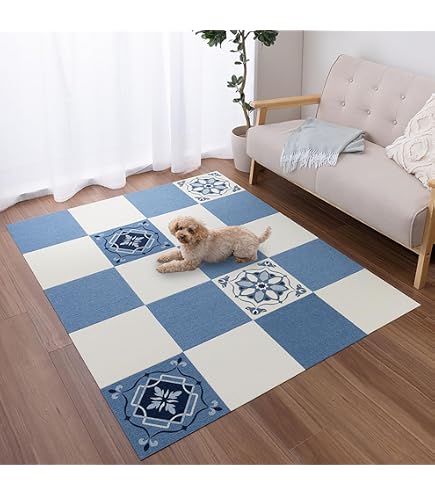 Amazon｜サンコー おくだけ吸着 ずれない タイルカーペット 30×30cm